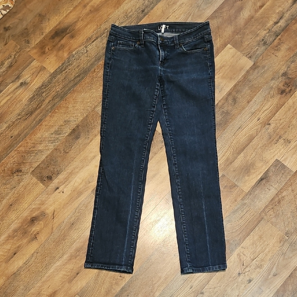 👖LOFT Modern Straight Blue Denim Jeans